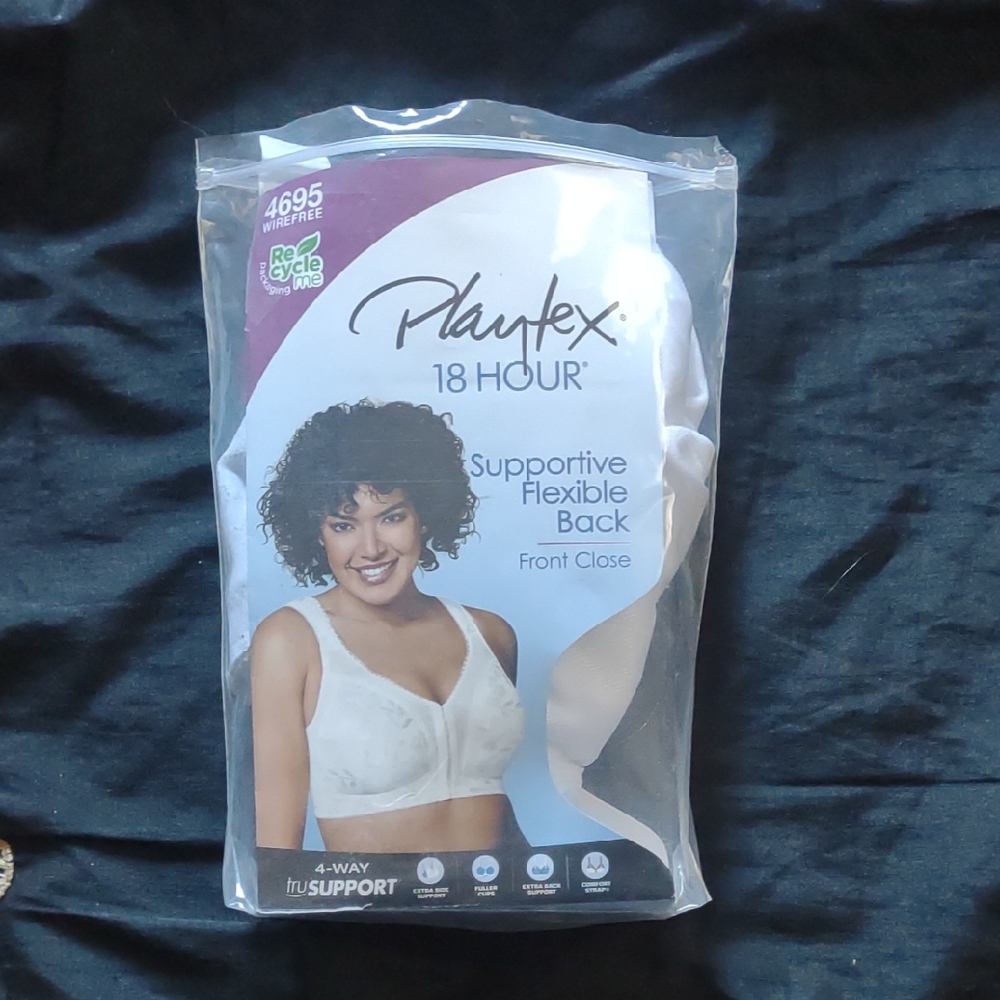 Playtex 18 Hour White Flexible Back Bra